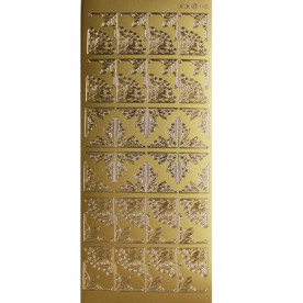 Контурные наклейки золотого цвета "Уголки №1", JeJe Products