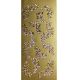 Контурные наклейки золотого цвета "Угловые узоры: бабочки", JeJe Products