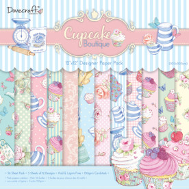 Набір паперу Cupcake Boutique 30x30 см 12 аркушів від Dovecraft