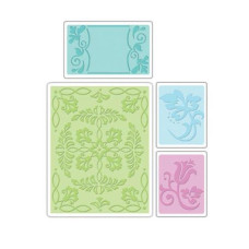 Папки для тиснення Ornate Flowers & Frame від Sizzix