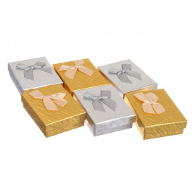 Коробочка для бижутерии, 1 шт, золото, 9х7х2,5 см