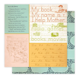 Двусторонняя бумага для скрапбукинга Library 30х30 см от Studio Calico