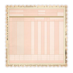 Бумага для скрапбукинга с фигурным краем DieCut Ledger Pink 30х30 см от Studio Calico