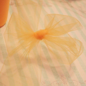 Декоративная сетка (фатин) оранжевого цвета от Falk, ширина 14 см, длина 90 см