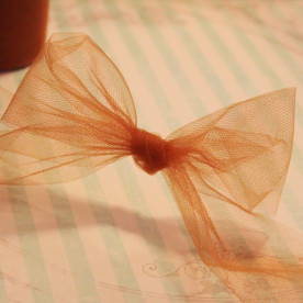 Декоративна сітка (фатин) кольору міді від Falk, ширина 14 см, довжина 90 см