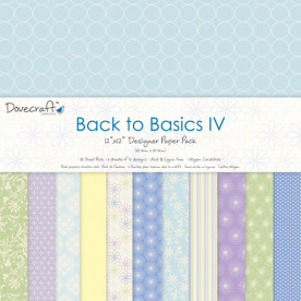 Набор бумаги Back to Basics IV 30x30 12 листов от Dovecraft