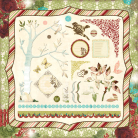 Лист самоклеящихся вирубування Die Cut Shapes- Holiday 30х30 см від Webster's Pages