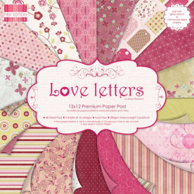 Набор бумаги для скрапбукинга Love Letters 30х30 см 16 листов от First Edition