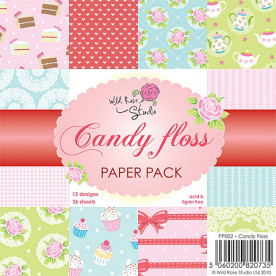 Набор бумаги Candy Floss 15х15 см 12 листов от Wild Rose Studio