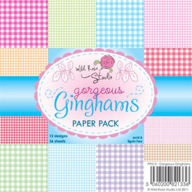 Набор бумаги Gorgeous Ginghams 15х15 см 12 листов от Wild Rose Studio