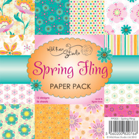 Набор бумаги Spring Fling 15х15 см 12 листов от Wild Rose Studio