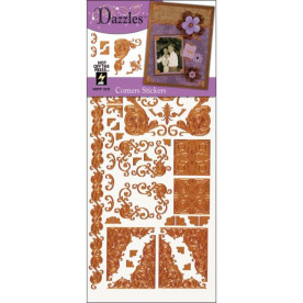 Набір наклейок Corner Copper від компанії Hot Of The Press, 23х10 см