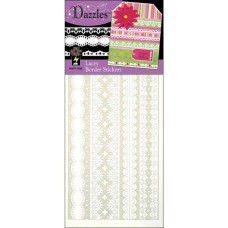 Набір наклейок Lacy Border White від компанії Hot Of The Press, 23х10 см