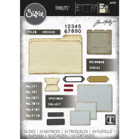 Ніж для вирізання Sizzix Thinlits Dies By Tim Holtz 54/Pkg Specimen