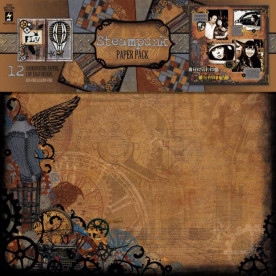 Набір паперу Steampunk 30х30 см 6 листів від Hot Off The Press