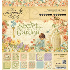Набір паперу Secret Garden 20х20 см 12 аркушів від Graphic 45
