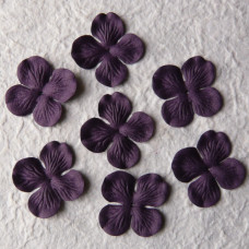 Набір 10 квіток гортензії темно-фіолетового кольору, 35 мм