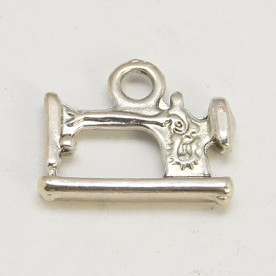Подвеска "Швейная Машинка 2" цвета античного серебра, 19х15 мм