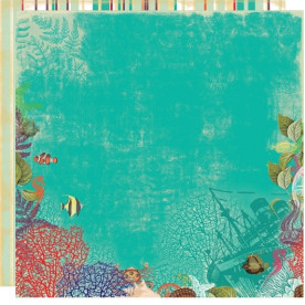 Двосторонній папір для скрапбукінгу Underwater Oasis 30х30 см від Webster's Pages