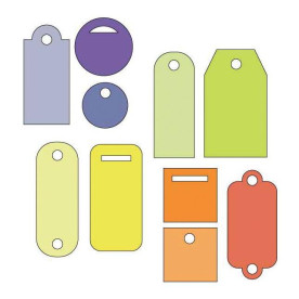 Набор ножей для вырезания Tiny Tags от Cuttlebug, 4 шт