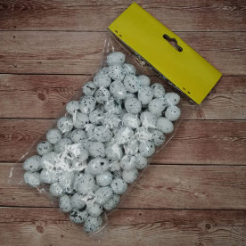 Заготівля з пінопласту, Яйце перепелине, 1,5-2 см, білий, 1 шт