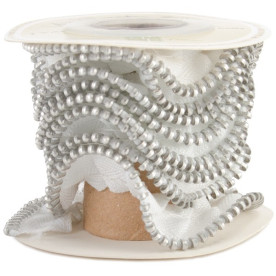 Лента Zipper Ribbon белого цвета от Melissa Frances, 90 см