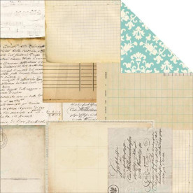 Двосторонній папір Script & Scribbles 30х30 см від Carta Bella