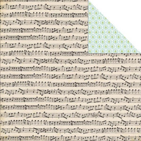 Двусторонняя бумага Musical Score 30х30 см от Carta Bella