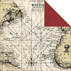 Двусторонняя бумага Antique Map 30х30 см от Carta Bella