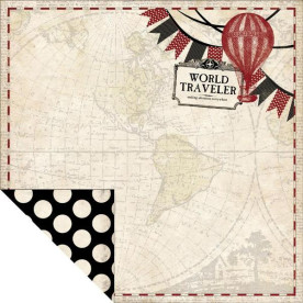 Двусторонняя бумага World Traveler 30х30 см от Carta Bella