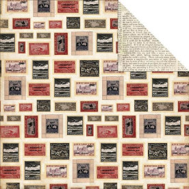 Двусторонняя бумага Postage 30х30 см от Carta Bella