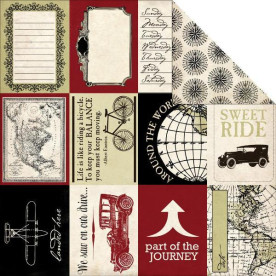Двосторонній папір Travel Cards 30х30 см від Carta Bella