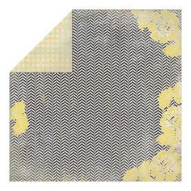 Двосторонній папір Energize - Wavy Chevron Floral 30х30 см від Authentique Paper