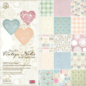 Набор бумаги Vintage Notes 15х15 см, 16 листов от компании Papermania