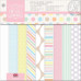 Набір паперу Spots & Stripes Pastel 30х30 см, 48 аркушів від компанії Papermania