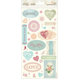 Набір наклейок Vintage Notes 15x33 см від компанії Papermania