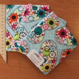 Тканина для рукоділля хлопок "Сердечки на блакитному тлі" 46х107 см