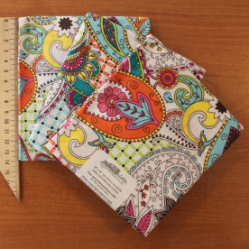 Ткань для рукоделия хлопок "Разноцветные цветы" 46х107 см