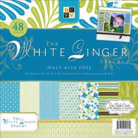 Набір паперу для скрапбукінгу White Ginger 30х30 см 24 листа від DCWV