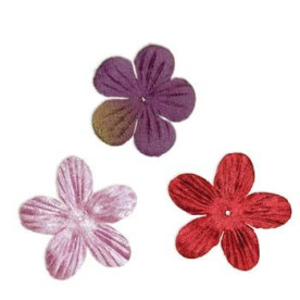 Набор вельветовых цветочков Velvet Flower: Eggplant 30 шт. в трех цветах от 7gypsies