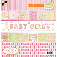 Набор бумаги для скрапбукинга Baby Girl 2, 30х30 см 24 листа от DCWV