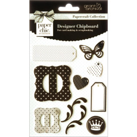 Набор наклеек Black Frame, Grant Studios, 9 шт