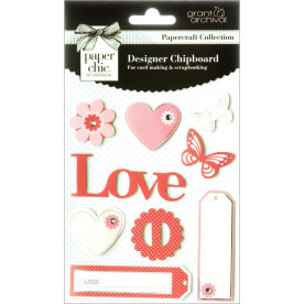 Набор наклеек Pink Frame, Grant Studios, 9 шт