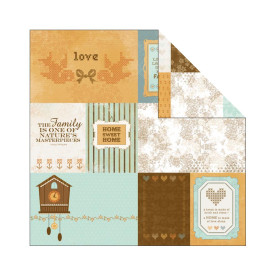 Двусторонняя бумага для скрапбукинга Comfy Corner 30х30 см от Kaisercraft