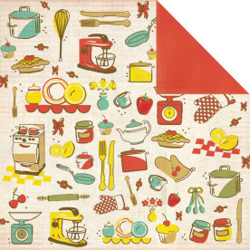 Двосторонній папір для скрапбукінгу Shortbread 30х30 см від Kaisercraft