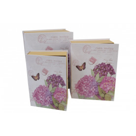 Подарункова коробка у вигляді книги, Букет бузку, 3шт
