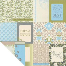 Двосторонній папір для скрапбукінгу Valley 30х30 см від Kaisercraft