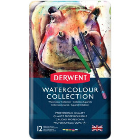 Набор акварельных карандашей Watercolour Collection, 12 предметов, в металлической коробке, Derwent