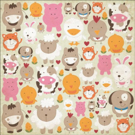 Односторонняя бумага для скрапбукинга Neigh! 30х30 см от Kaisercraft