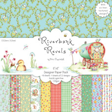 Набор бумаги Riverbank Revels 15х15 см 12 листов от Helz Cuppleditch